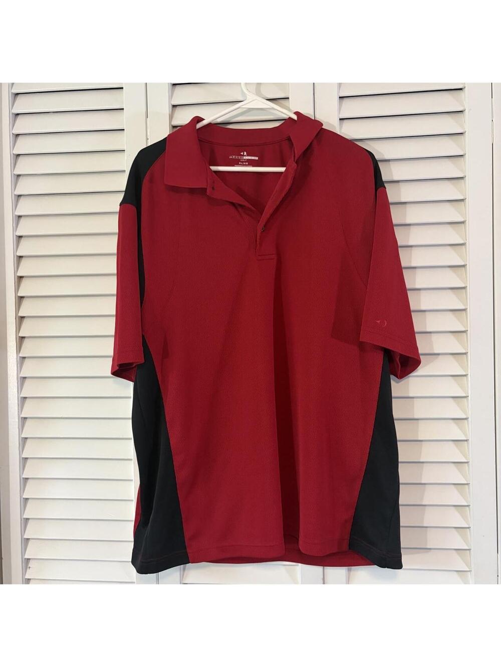 Grand Slam Men's Red and Burgundy Polo-shirt